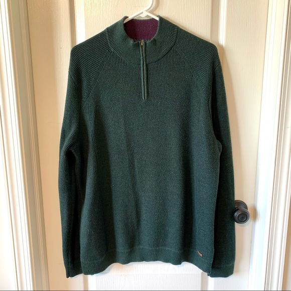 TED BAKER London Textured 1/4 Zip High Neck Hardmun Sweater—SZ. 2XL - Picture 8 of 16